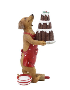 DACHSHUND WITH CAKE