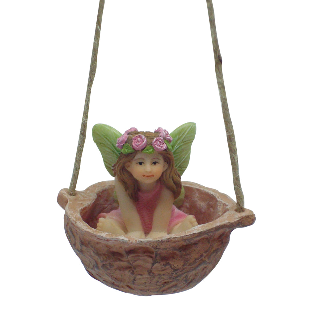 Fairy Sweet Pea in Walnut Swing Set