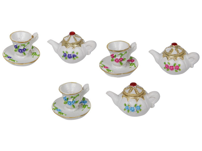 MINIATURE TEACUP/SAUCER & TEAPOT ( set of 2)