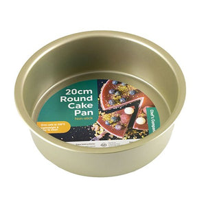 Cake Pan Round Non-stick Champagne Col 22.5x7.4cm