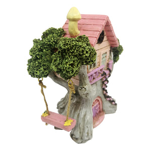 Tree house with swing