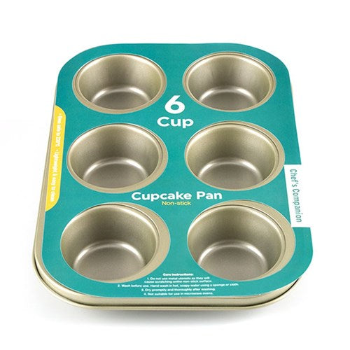 Cupcake Tray 6 Cup Non-stick Champagne Col 26x18x3cm