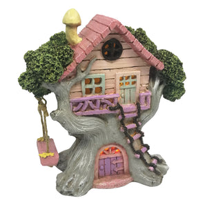 Tree house with swing