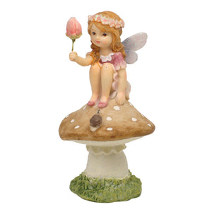 Flower Garden Fairy on Mushroom – 3 Assorted