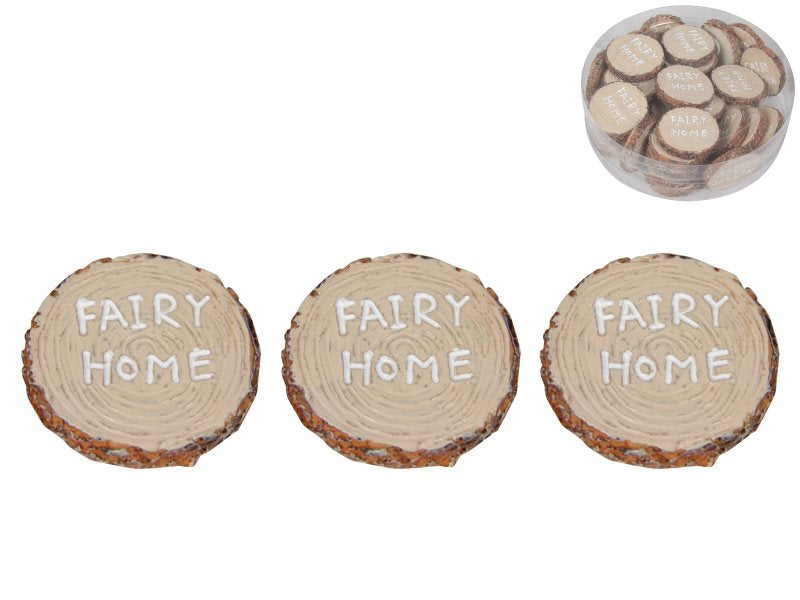 3CM FAIRY STEPPING STONES WITH WORDING 3 ASSTD