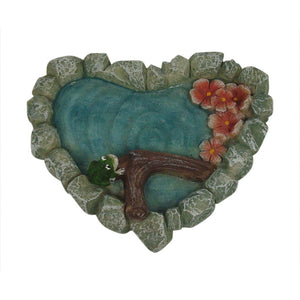 Fairy Garden love heart pond