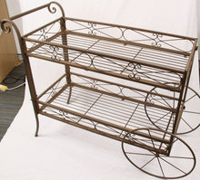 Load image into Gallery viewer, 85x100CM LONG ANTIQUE METAL TROLLEY
