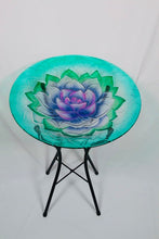 Load image into Gallery viewer, 46x46CM LOTUS FLOWER DESIGN GLASS BIRD FEEDER
