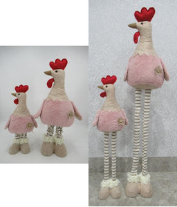 PLUSH CHICK STANDING EXTENDABLE LEGS 28X38X62-102CMH PINK