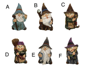 10CM WIZARDS AND WITCHES 6 ASSTD