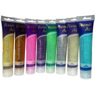 Load image into Gallery viewer, Acrylic glitter paint tube 75ml RENO ART brand
