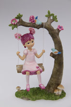 Load image into Gallery viewer, 19CM FUNKY HAIR FLOWER GIRL ON SWING
