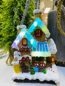 LED changing Gingerbread house B/O