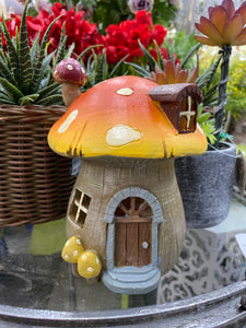 Fairy Garden Mushroom house with LED Battery operated