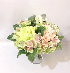 Mix Peony and Hydrangeas 30cmL bouquet