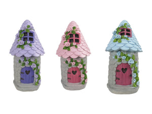 15cm Fairy Garden Floral House 3 Asstd