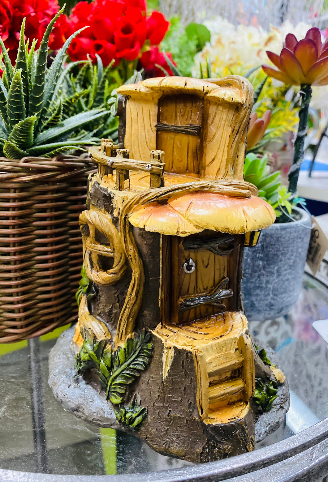 Tree trunk Fairy house 20cmH 15cmW