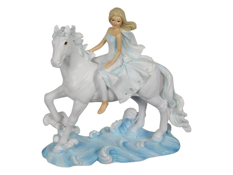 18CM GIRL ON ICE HORSE RIDING WAVES