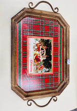 Load image into Gallery viewer, Classic Wooden Christmas tray with metal handles
