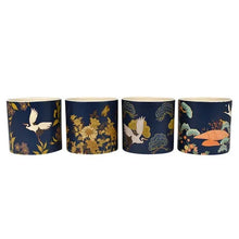 Load image into Gallery viewer, TSURU CERAMIC POTS 10X10CM NAVY 3 ASST
