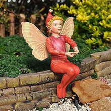 Load image into Gallery viewer, Scarlet Pimpernel Fairy inspired by artist Cicely Mary Barker
