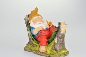 22CM GNOME SNOOZING IN HAMMOCK