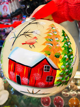 Load image into Gallery viewer, Giant light up bauble with hand painted details 20cm diameter
