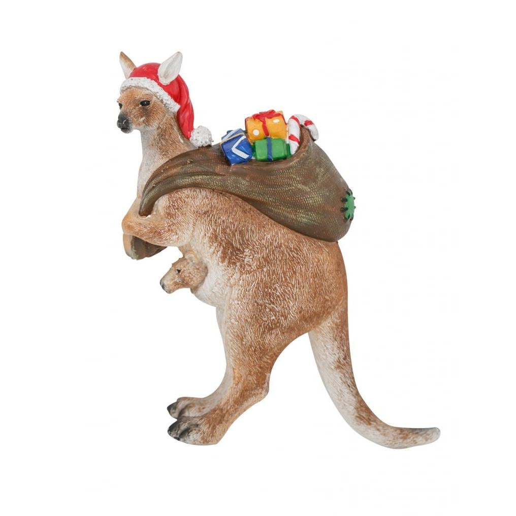 Kangaroo Christmas Figure 16cmH