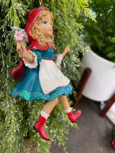 Load image into Gallery viewer, Red riding hood and Wolf Christmas ornaments (pair)
