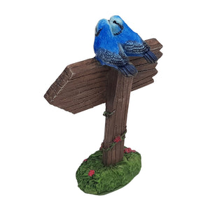 Welcome Sign w/Blue Wrens