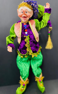 45cm Pose-able Elf green purple gold