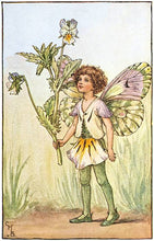 Load image into Gallery viewer, Heart’s ease Fairy inspired by artist Cicely Mary Barker
