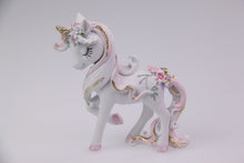 Load image into Gallery viewer, 8.5CM UNICORN WITH FLOWERS &amp; GLITTER 2 ASSTD
