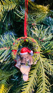 Aussie Christmas Ornament Platypus on wreath