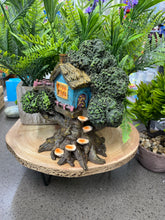 Load image into Gallery viewer, Tree trunk fairy house 18cmH 17cmW
