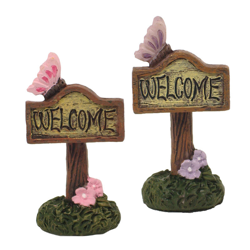 Enchanted Garden Miniatures – Hang-Sell – Butterfly Welcome Sign