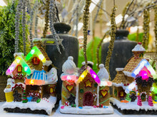 Load image into Gallery viewer, LED changing Gingerbread house B/O
