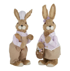 KAYLA & KYLE BUNNY FABRIC 18X17X47CM