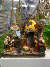 Load image into Gallery viewer, LED Light up nativity set large 25cmW 20cmH
