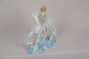 18CM GIRL ON ICE HORSE RIDING WAVES