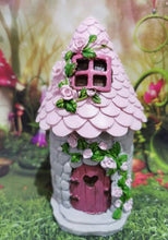 Load image into Gallery viewer, 15cm Fairy Garden Floral House 3 Asstd
