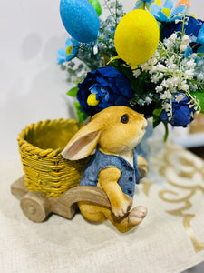 Bunny with cart 25cm