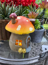 Load image into Gallery viewer, Fairy Garden Mushroom house with LED Battery operated
