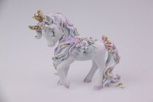 Load image into Gallery viewer, 8.5CM UNICORN WITH FLOWERS &amp; GLITTER 2 ASSTD
