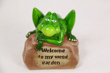 Load image into Gallery viewer, 12CM GREEN MARBLE GARDEN FROG WITH FUNNY WORDING
