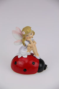 7.5CM FAIRY SITTING ON LADYBUG 3 ASSTD