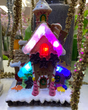 Load image into Gallery viewer, LED changing Gingerbread house B/O
