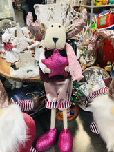 Load image into Gallery viewer, 30cmH pink Christmas reindeer
