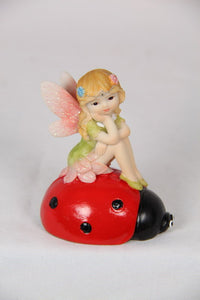 7.5CM FAIRY SITTING ON LADYBUG 3 ASSTD