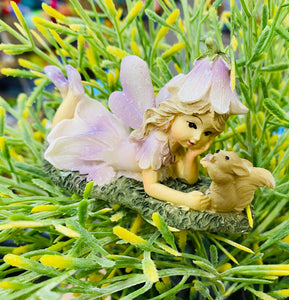 Flower Garden Fairy w/Squirrel